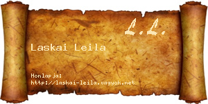 Laskai Leila névjegykártya